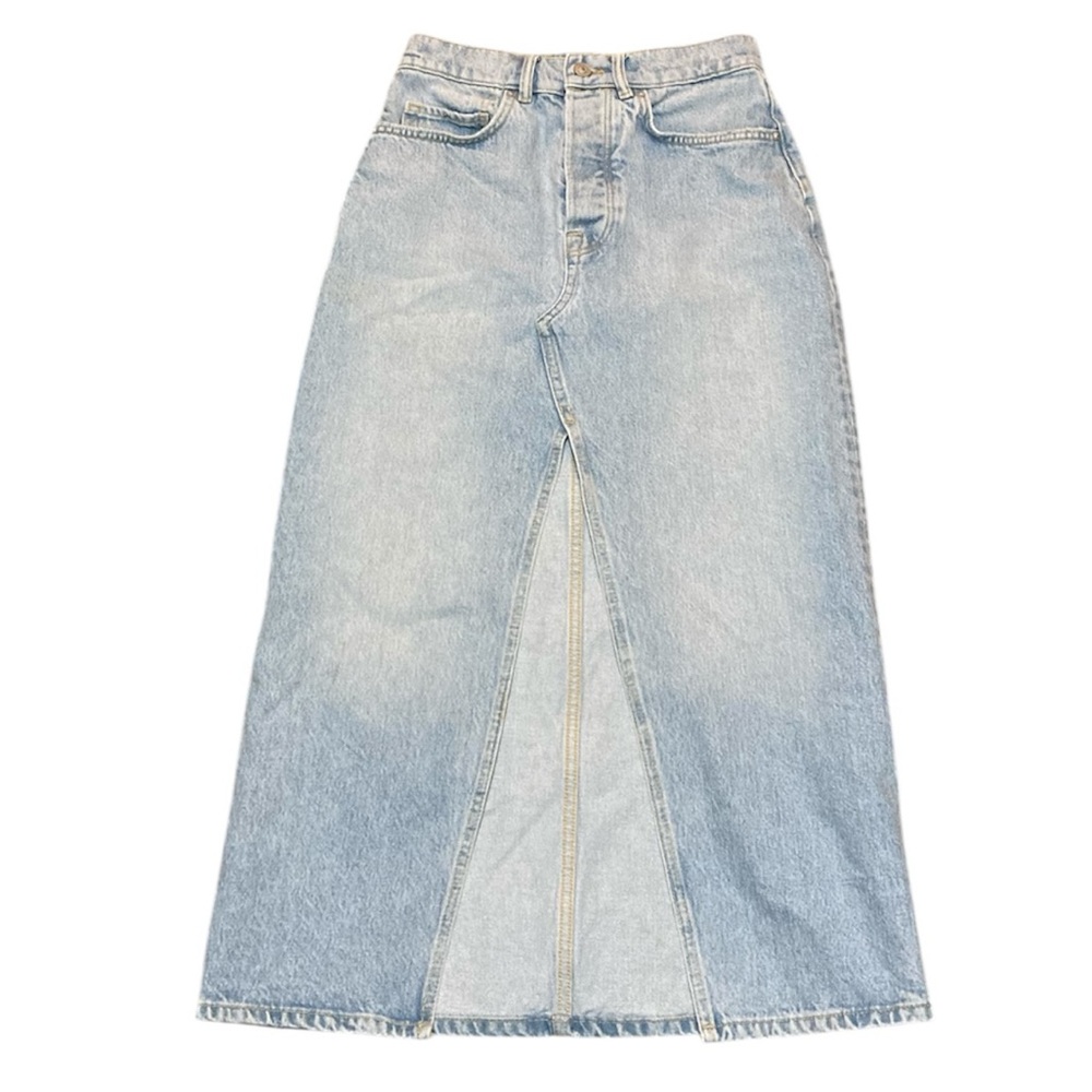 Allsaints Dottie Denim Maxi Skirt - Picture 2 of 7